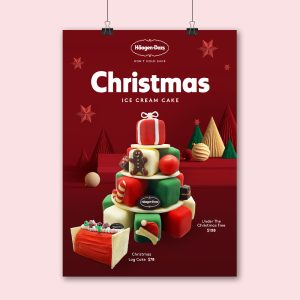 Haagen-Dazs Christmas Poster Haagen-Dazs Christmas Poster
